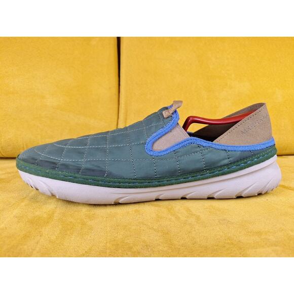 Merrell Hut Moc Quilted Shoes Men\'s 15 Slip-Ons Green